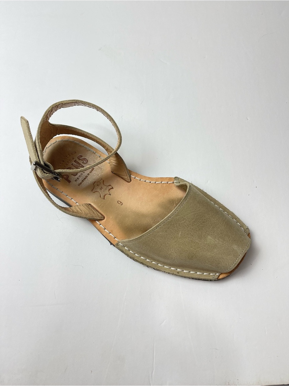 PONS Menorca / Avarca-style leather sandals, handmade in Spain Size 9